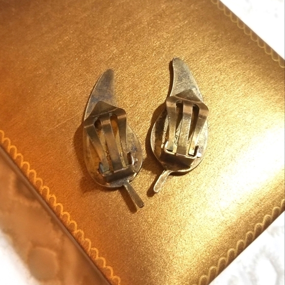 DENMARK VOLMER BAHNER VTG Sterling Enameled Earrings - Picture 3 of 6